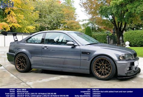 E46 M3, E9X M3, F8X M3/M4 ARC8 18x10 Square Wheel Set