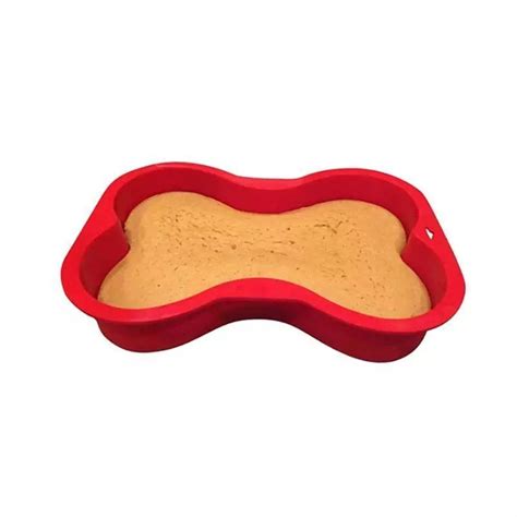 Dog Bone shape cake pan, non-stick Silicone for cake mixes (reusable ...