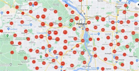 Current PGE power outage map for Portland metro area on Sunday ...