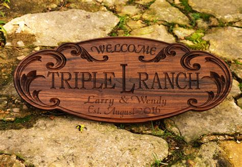 Outdoor Wooden Sign Ranch Custom Wood Sign Family Ranch Farm