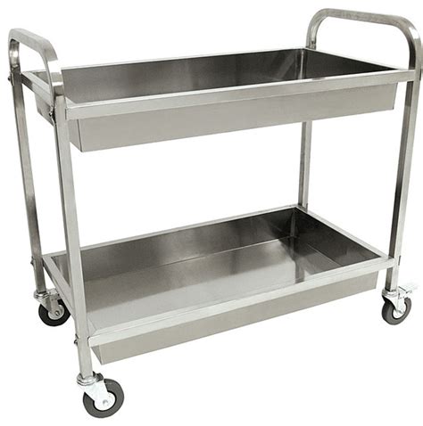 Bayou Classic Stainless Steel Serving Cart - Contemporary - Bar Carts ...