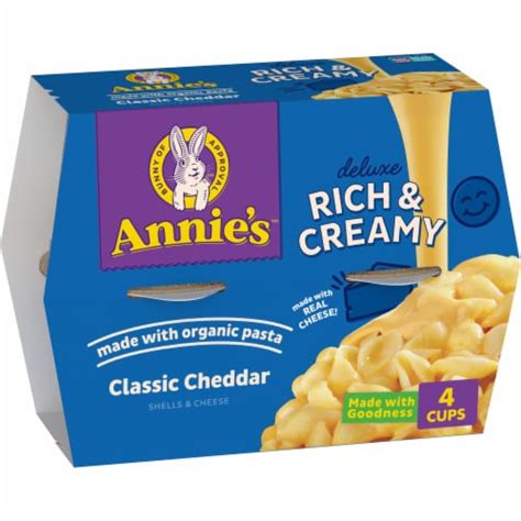 Annie’s Classic Cheddar Deluxe Microwave Mac N Cheese Macaroni and ...