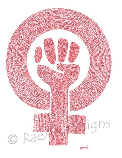 Feminist Symbol Micrography Print: Carol Hanisch The