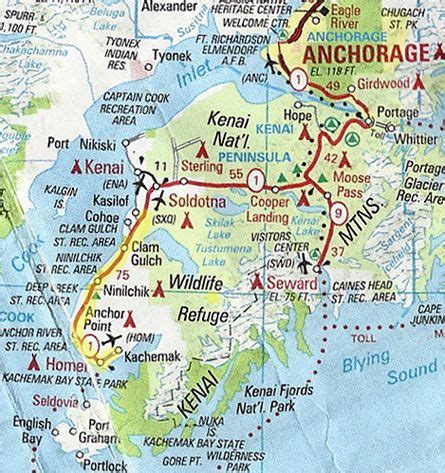 Map Of Kenai Peninsula Alaska - Cities And Towns Map