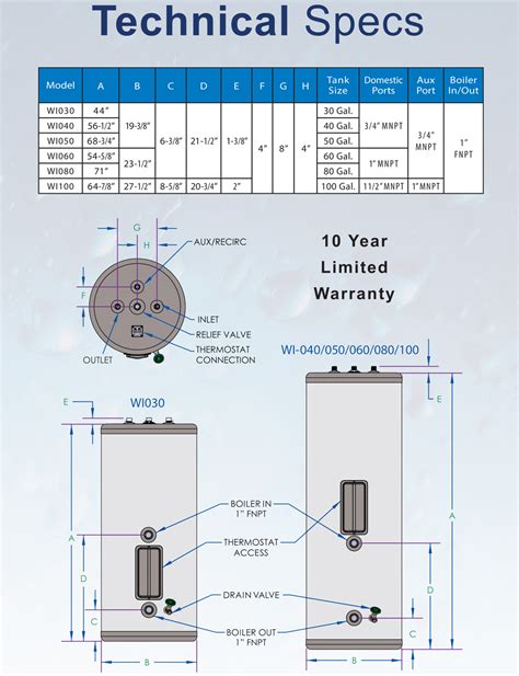 Westinghouse Indirect Water Heater