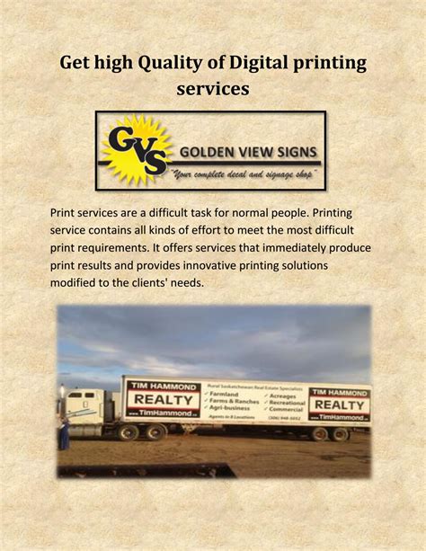 Get high Quality of Digital printing services by goldenviewsigns1 - Issuu