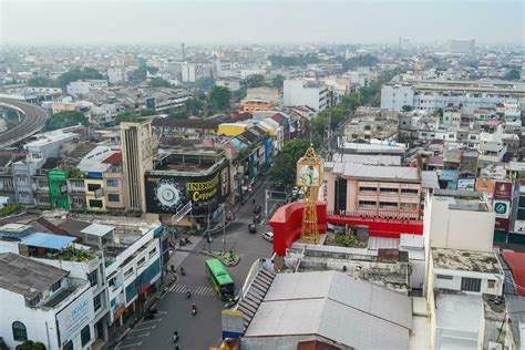 Indonesia, Jakarta, August 12, 2023, Medan city skyline, city ...