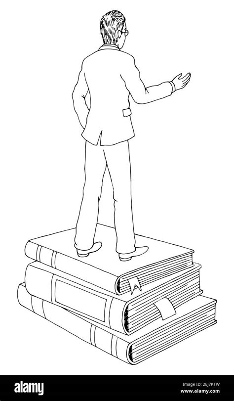 Illustration man standing on pile hi-res stock photography and images ...