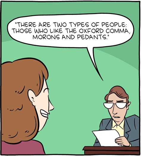 oxford comma | Saturday Morning Breakfast Cereal | Know Your Meme