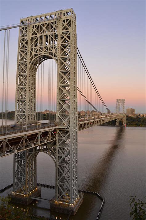 George Washington Bridge at Sunset Photograph by Zawhaus Photography ...