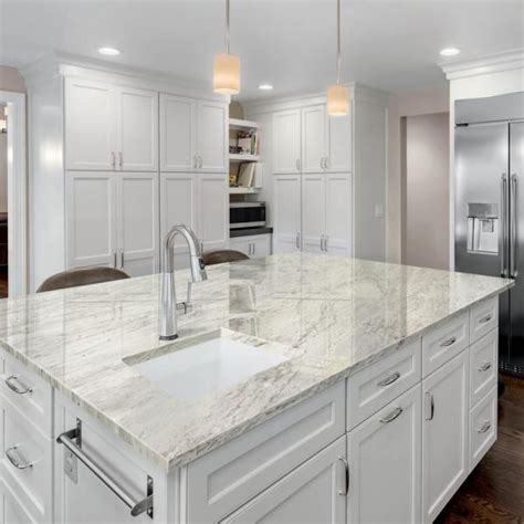 STONEMARK 3 in. x 3 in. Granite Countertop Sample in Thunder White DT ...