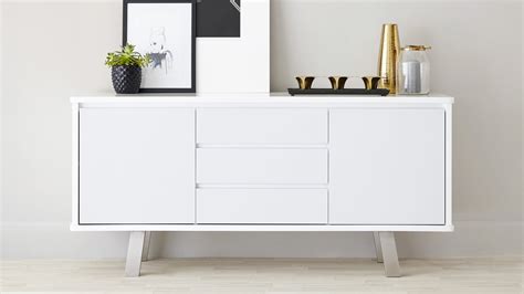 White Gloss Sideboard with Drawers & Doors Storage by Danetti