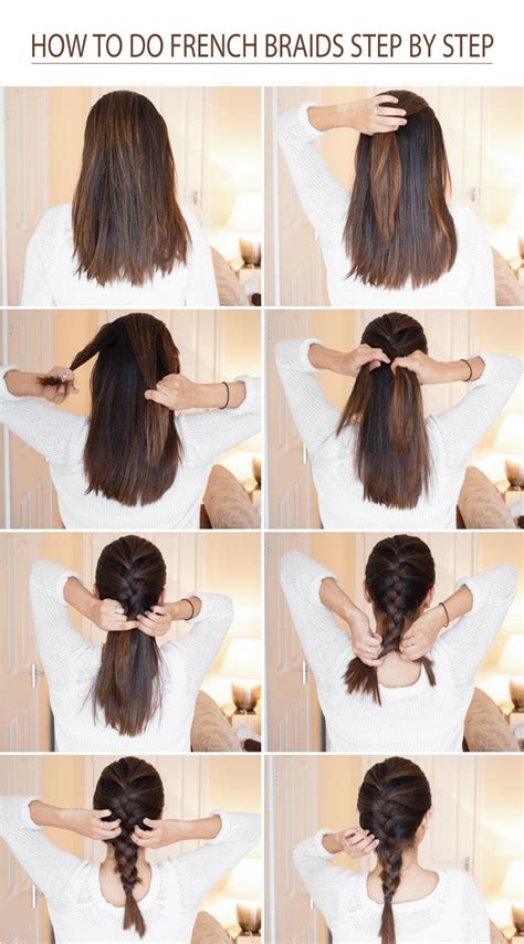 How to do French Braids Step by Step : How To French Braid Hair | Long ...