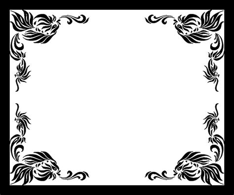 Free Black And White Corner Design, Download Free Black And White ...