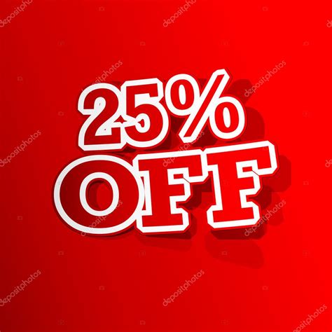 25 percent Off Sticker Stock Vector by ©vectomart 10173610