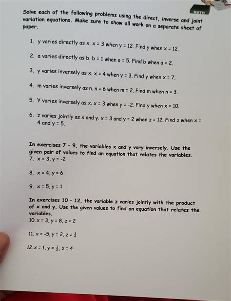 Solved MATH Solve each of the following problems using the | Chegg.com