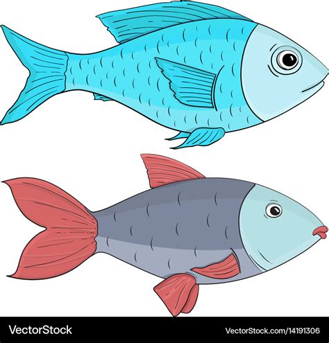 Colorful Fish Drawings