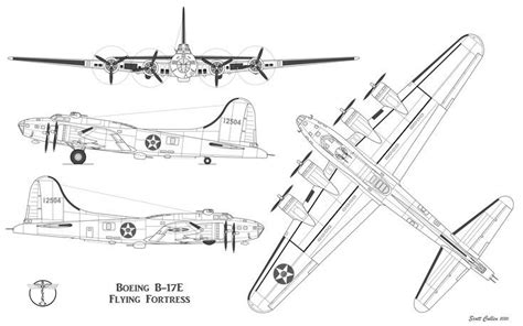 Boeing B-17E | Blueprints, Boeing, Classic cars