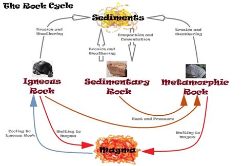 Diagram of the Rock Cycle Explained - Rock and Mineral Planet