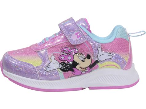 Disney Junior Little Girl's Minnie Mouse Sneakers Light Up Pink/Multi ...