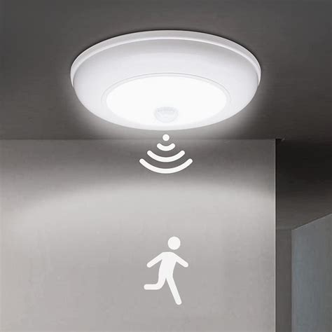 Motion Sensor Light Indoor Battery Operated, Battery Powered Ceiling ...