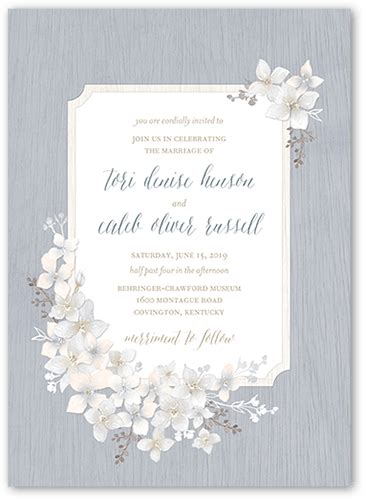 Rustic Wildflowers 5x7 Wedding Invitations | Shutterfly