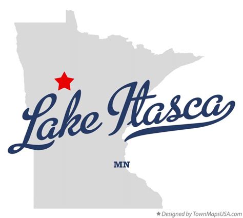 Map of Lake Itasca, MN, Minnesota