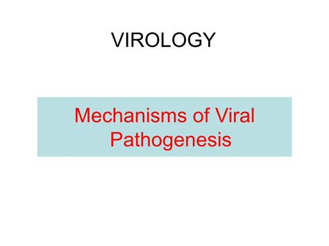 (PDF) VIROLOGY Mechanismsof Viral Pathogenesis - DOKUMEN.TIPS