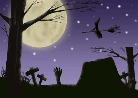 Witch Night Halloween 11895993 Vector Art at Vecteezy