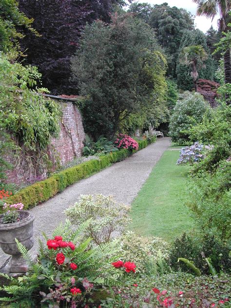 Inside the walled garden at Penrhyn Castle, Gwynedd, Wales. Riotous ...