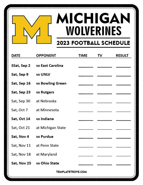 Michigan 2024 Football Schedule: A Sneak Peek - Moon Phases Calendar 2024