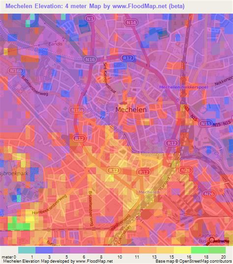 Elevation of Mechelen,Belgium Elevation Map, Topography, Contour