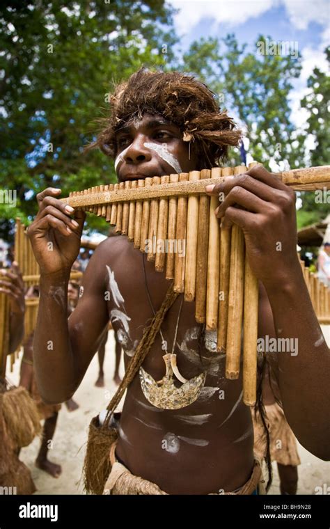 Roderick Bay's pipe band is the pride of Nggela Island A boy plays the ...