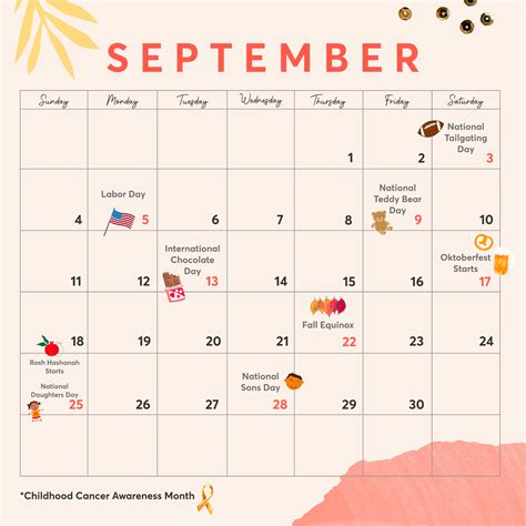 September 2022 Holiday Calendar - PicCollage