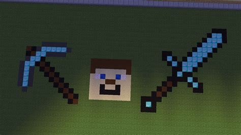 Steve Head Minecraft Pixel Art