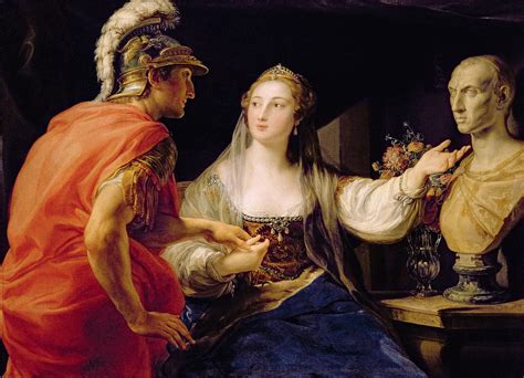 Cleopatra Showing Octavius The Bust Of Julius Caesar Oil On Canvas ...