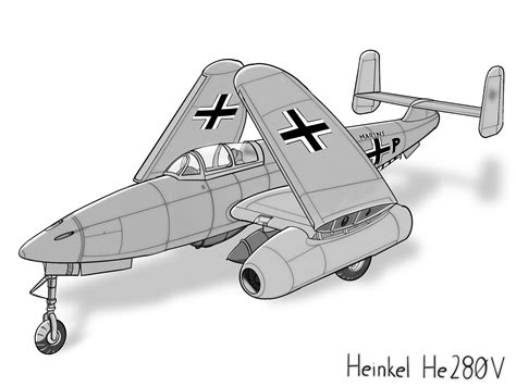 Heinkel He 280V-2 by jcthethird on DeviantArt