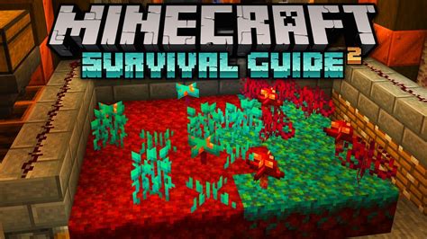 Crimson & Warped Fungus Farm! Minecraft Survival Guide (1.18 Tutorial ...