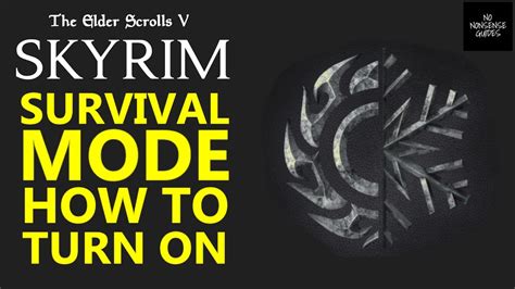 Skyrim Survival Mode - How to Turn On Survival Mode - YouTube