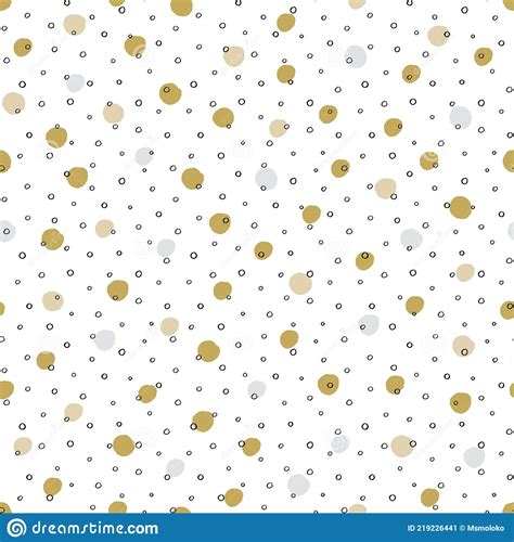 Simple Fabric Design with Black and White Polka Dots. Stock Vector ...