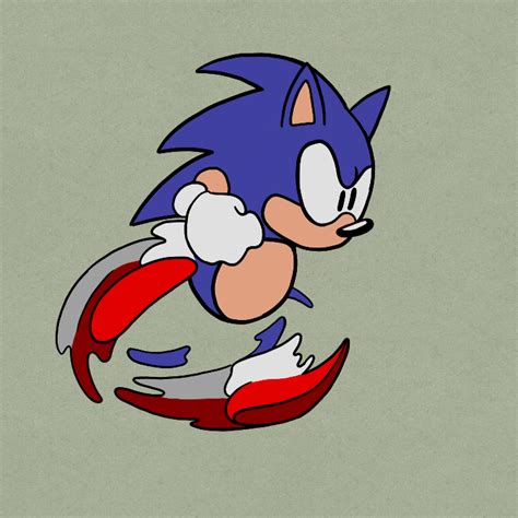 Sonic Running Fast Animation