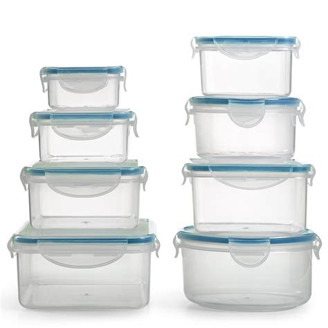 1790 Plastic Food Containers with Lids - 16 Piece, BPA Free, Locking ...