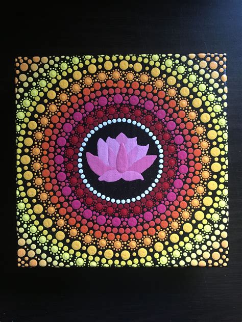 Lotus mandala art | Mandala art therapy, Mandala rock art, Mandala art