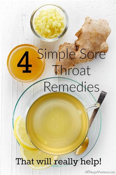 4 Simple Sore Throat Remedies - All Things Mamma