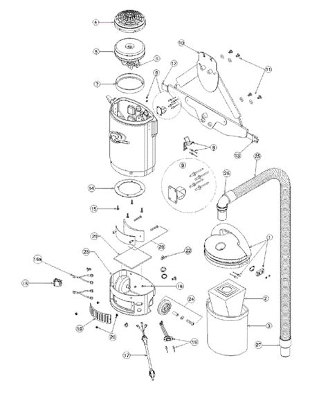 ProTeam Sierra Backpack Vacuum Model RPT100 Parts List & Schematic ...