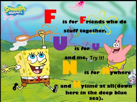 Spongebob ft. Plankton - F.U.N Song Lyrics | Spongebob songs, Fun songs ...