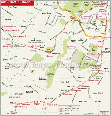 Gurugram (Gurgaon) Metro Map