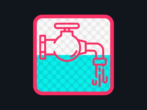 Clean Water Tap Retro Logo Graphic by JOAN SCHUMAN · Creative Fabrica