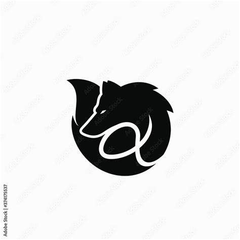 Alpha Wolf Symbol Logo Vector Illustration #2 vector de Stock | Adobe Stock