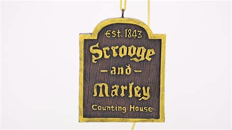 A Christmas Carol Scrooge & Marley Counting House Sign Ornament| Tree ...